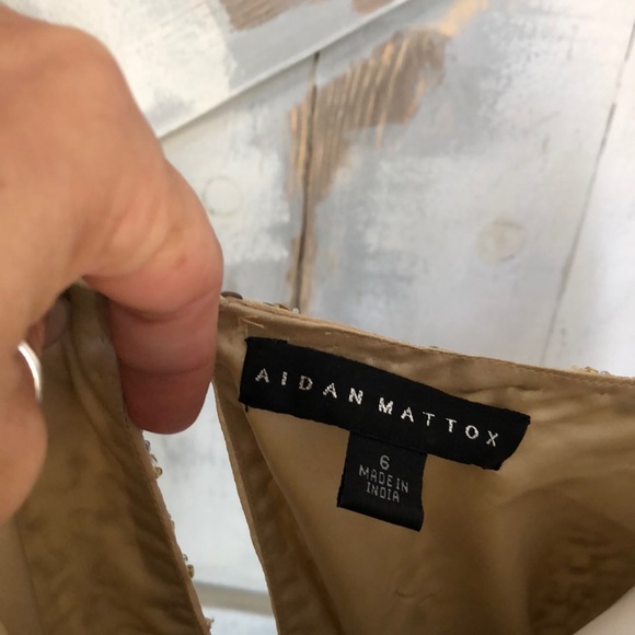 Aidan Mattox cold shoulder beaded sequin dress - Picture 10 of 12